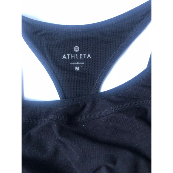 Athleta Black Racerback Sports Bra M - Picture 3 of 6